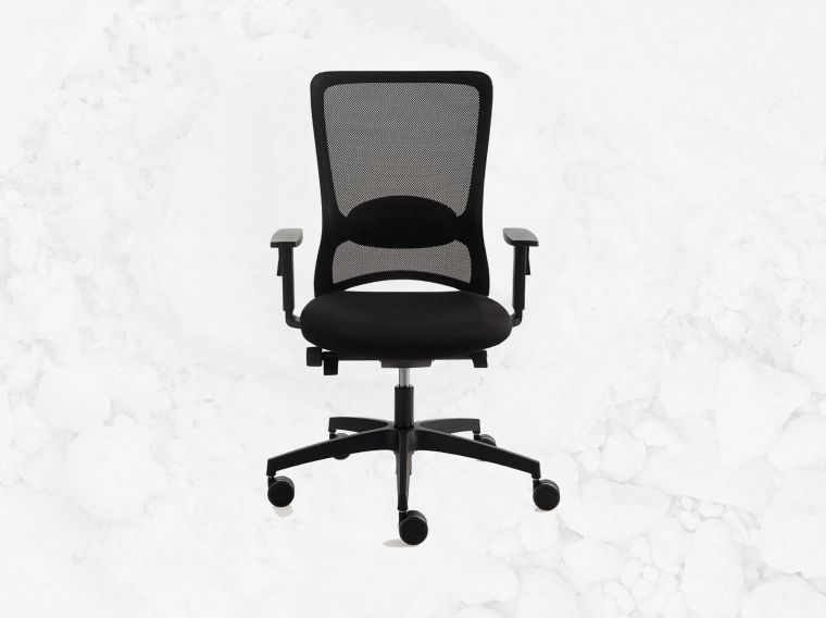 Luxy bureaustoel POP in zwart uitgevoerd