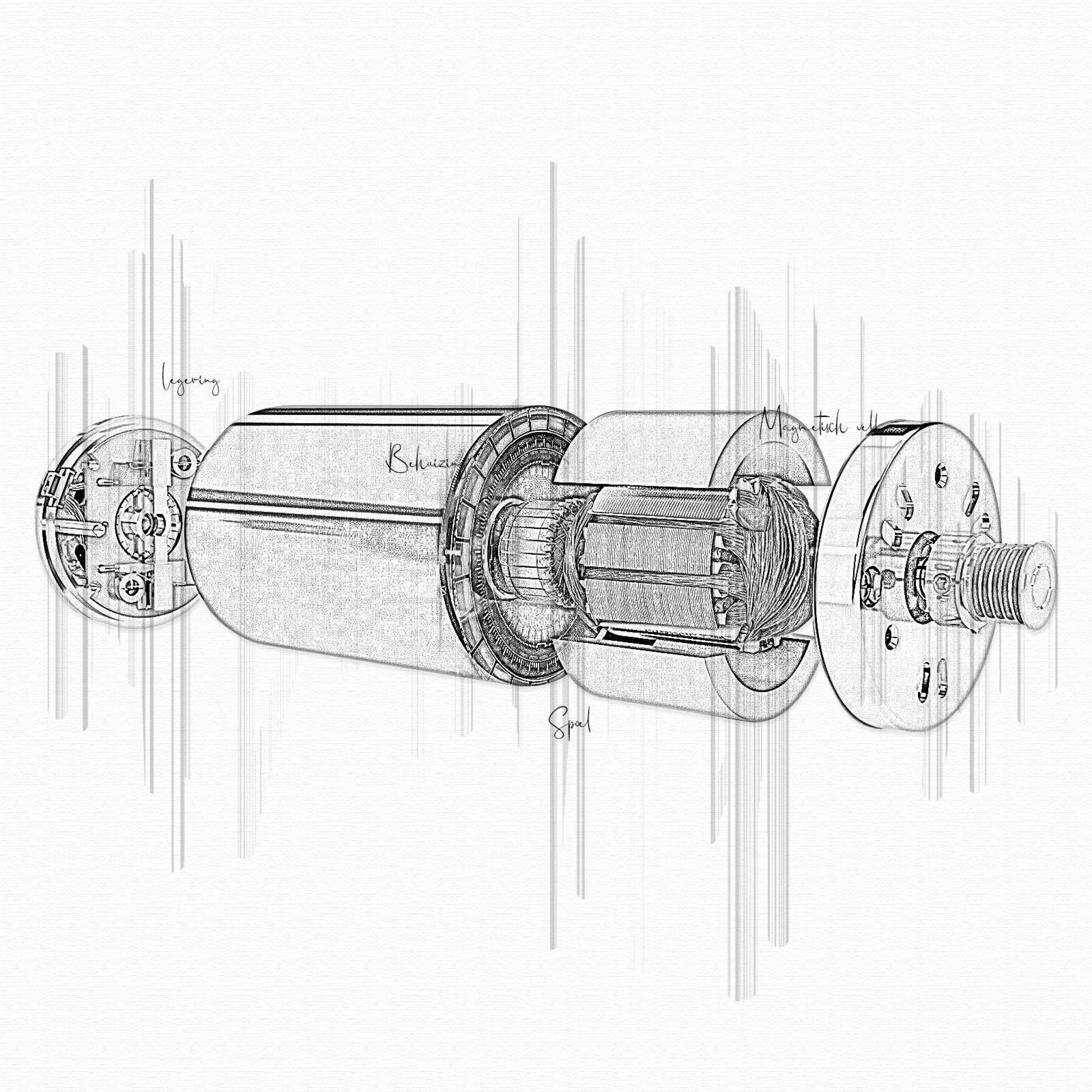 Ontwerp tekening zit-sta bureau