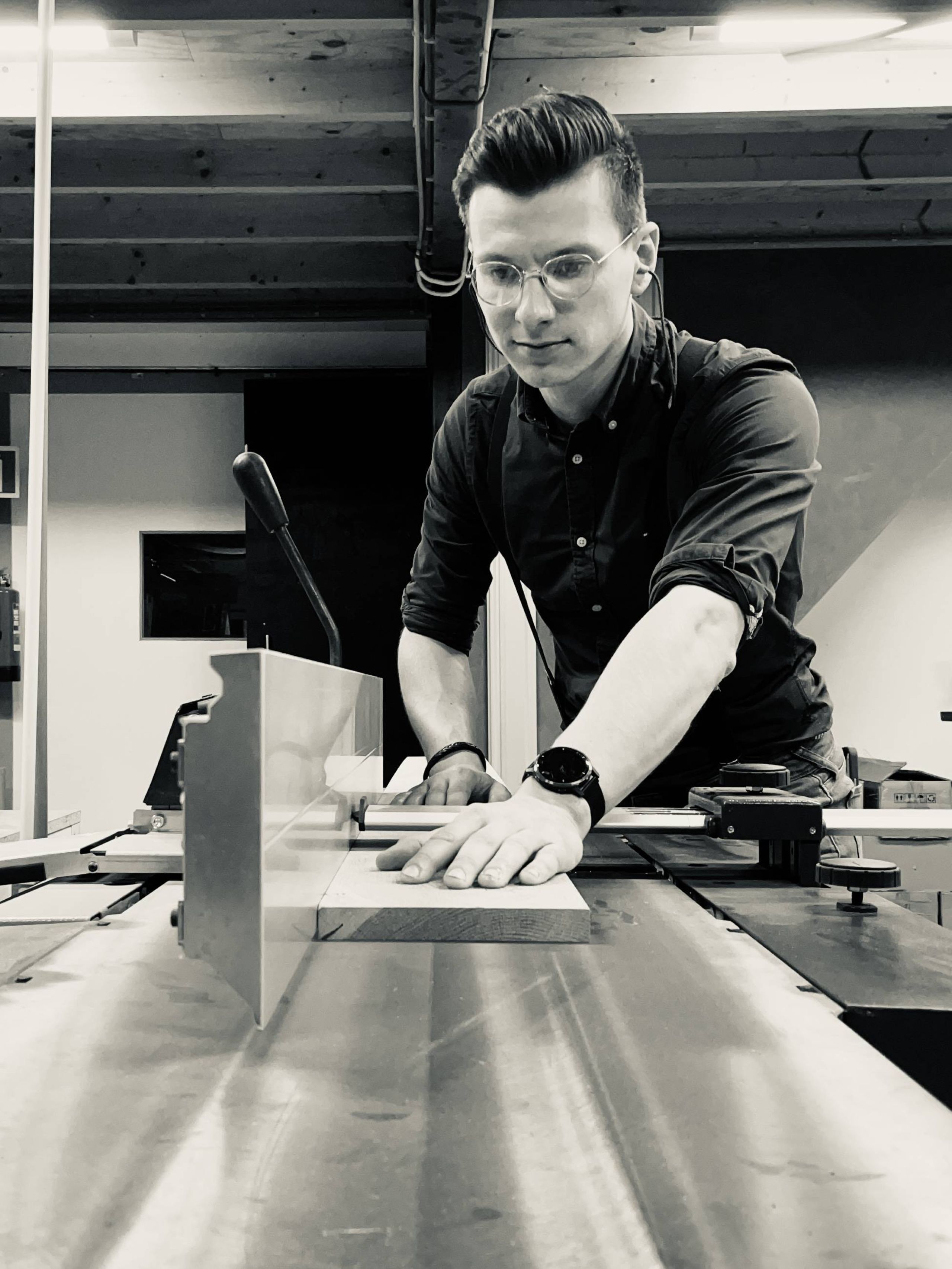 Schaven massief houten bureau - Erperium