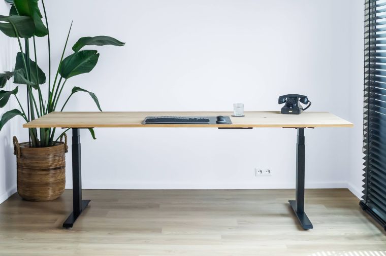 Leren bureaulegger en zit sta bureau