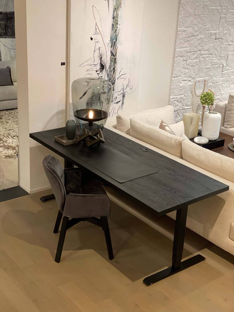 Zit sta bureau zwart eiken design bureau Nijmegen